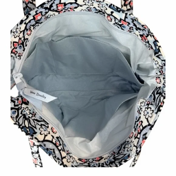 Vera Bradley Blue and Pink Floral Quilted Tote Bag - Picture 3 of 7